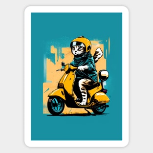 dog riding a scooter Sticker